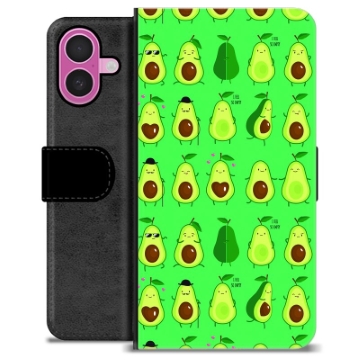 iPhone 16 Plus Premium Lompakkokotelo - Avokado-kuvio