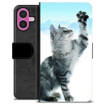 iPhone 16 Plus Premium Lompakkokotelo - Kissa