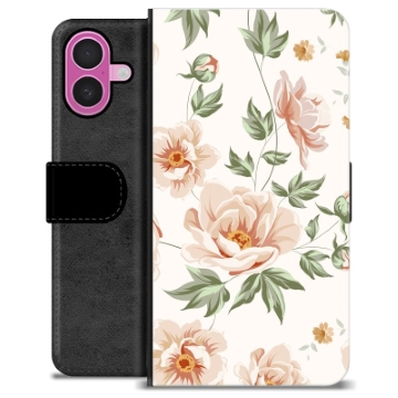 iPhone 16 Plus Premium Lompakkokotelo - Kukka