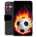 iPhone 16 Plus Premium Lompakkokotelo - Tulijalkapallo