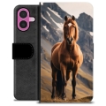 iPhone 16 Plus Premium Lompakkokotelo - Hevonen