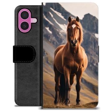 iPhone 16 Plus Premium Lompakkokotelo - Hevonen