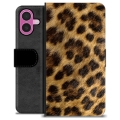 iPhone 16 Plus Premium Lompakkokotelo - Leopardi