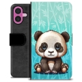 iPhone 16 Plus Premium Lompakkokotelo - Panda