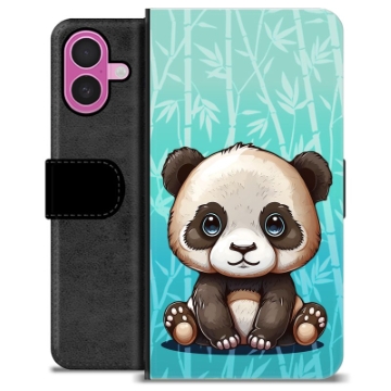 iPhone 16 Plus Premium Lompakkokotelo - Panda