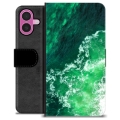iPhone 16 Plus Premium Lompakkokotelo - Aallot