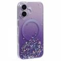 iPhone 16 Plus Sparkle Glow MagSafe kotelo - violetti