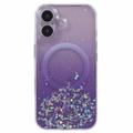 iPhone 16 Plus Sparkle Glow MagSafe kotelo - violetti