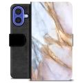 iPhone 16 Premium Lompakkokotelo - Elegantti Marmori