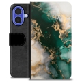 iPhone 16 Premium Lompakkokotelo - Jade Marmori