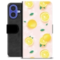 iPhone 16 Premium Lompakkokotelo - Sitruunakuvioinen