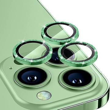 iPhone 16 Pro/16 Pro Max Hat Prince Glitter Kameralinssin Panssarilasi - 9H - Vihreä