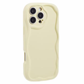 iPhone 16 Pro Candy Color Wavy TPU-kotelo - keltainen