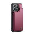 iPhone 16 Pro Caseme C22 Kotelo RFID-korttilompakko - punainen