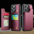 iPhone 16 Pro Caseme C22 Kotelo RFID-korttilompakko - punainen