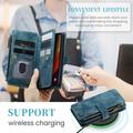 iPhone 16 Pro Caseme C30 Monitoiminen Lompakkokotelo - Sininen