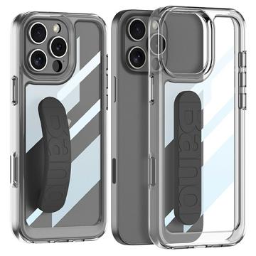 iPhone 16 Pro Kirkas kotelo silikoni käsihihna - Musta