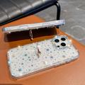 iPhone 16 Pro CrystalGlow Hybridikotelo sormuksen pidikkeellä - tähdet / läpinäkyvä