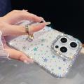 iPhone 16 Pro CrystalGlow Hybridikotelo sormuksen pidikkeellä - tähdet / läpinäkyvä