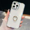 iPhone 16 Pro CrystalGlow Hybridikotelo sormuksen pidikkeellä - läpinäkyvä
