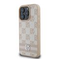 iPhone 16 Pro DKNY Ruudullinen kuvio ja raita kotelo - vaaleanpunainen