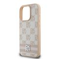 iPhone 16 Pro DKNY Ruudullinen kuvio ja raita kotelo - vaaleanpunainen