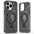 iPhone 16 Pro Glitter -hybridikotelo, jossa potkukiinnike - MagSafe-yhteensopiva - Musta