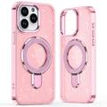 iPhone 16 Pro Glitter -hybridikotelo, jossa potkukiinnike - MagSafe-yhteensopiva - vaaleanpunainen