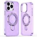 iPhone 16 Pro Glitter Hybridikotelo potkukiinnikkeellä - MagSafe-yhteensopiva - Violetti