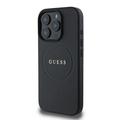 iPhone 16 Pro Guess Grained Classic Logo hybridi kotelo - MagSafe-yhteensopiva - Musta