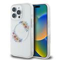 iPhone 16 Pro Guess IML Flowers Wreath Kotelo - MagSafe-yhteensopiva