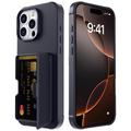 iPhone 16 Pro Hybridikotelo - Piilotettu Peili ja Korttipaikka - Musta