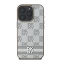 iPhone 16 Pro Max DKNY Ruudullinen kuvio ja raita kotelo - Beige