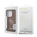 iPhone 16 Pro Max Guess Grained 4G Logo Kameran runkokotelo - ruskea