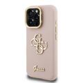 iPhone 16 Pro Max Guess Grained 4G Logo Kameran runkokotelo - vaaleanpunainen