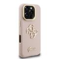 iPhone 16 Pro Max Guess Grained 4G Logo Kameran runkokotelo - vaaleanpunainen