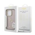 iPhone 16 Pro Max Guess Grained 4G Logo Kameran runkokotelo - vaaleanpunainen
