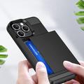 iPhone 16 Pro Max Hybridikotelo Liukuvalla Korttitelineellä - Hopea