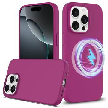 iPhone 16 Pro Max Nestemäinen Silikoni Suojakuori - MagSafe-yhteensopiva - Violetti