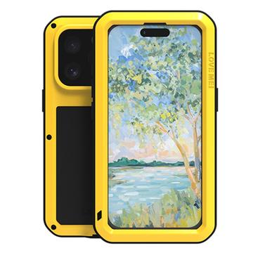 iPhone 16 Pro Max Love Mei Powerful Hybridikotelo - Keltainen