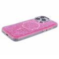 iPhone 16 Pro Max MagSafe-yhteensopiva kimalteleva epoksikotelo - Kuuma Pinkki