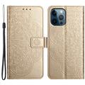 iPhone 16 Pro Max Mandala Series Lompakkokotelo - Kulta