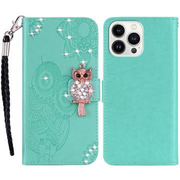 iPhone 16 Pro Max Pöllö strassi lompakko tapauksessa - Cyan