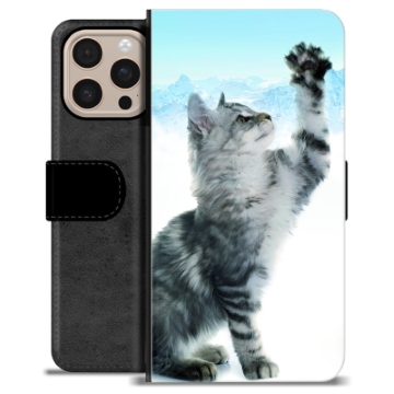 iPhone 16 Pro Max Premium Lompakkokotelo - Kissa