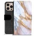 iPhone 16 Pro Max Premium Lompakkokotelo - Elegantti Marmori