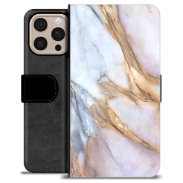 iPhone 16 Pro Max Premium Lompakkokotelo - Elegantti Marmori