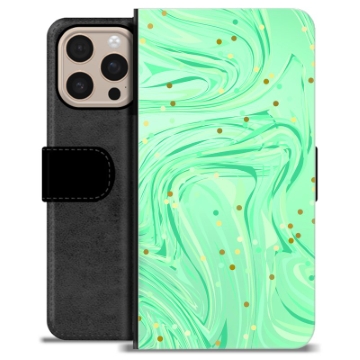 iPhone 16 Pro Max Premium Lompakkokotelo - Vihreä Minttu
