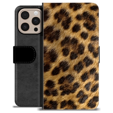 iPhone 16 Pro Max Premium Lompakkokotelo - Leopardi