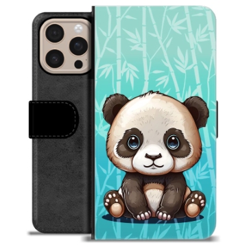 iPhone 16 Pro Max Premium Lompakkokotelo - Panda