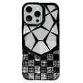 iPhone 16 Pro Max Strassi geometrinen timanttikuvioinen kotelo - musta